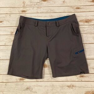 NRS Born On The River Gray Gunmetal Guide Shorts Women's Size 14